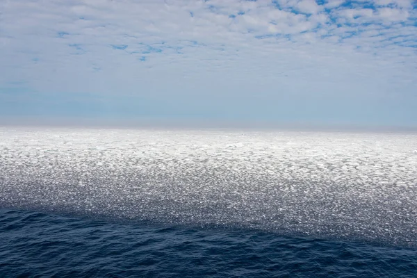 Paisagem Ártica Superfície Mar Com Gelo Floe — Fotografia de Stock