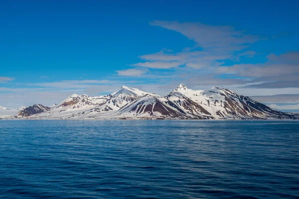 Arctic landscape with beautiful lighting in Svalbard
