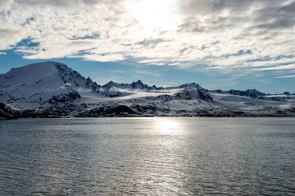 Paysage Arctique Avec Bel Éclairage Svalbard — Photo