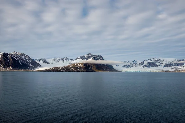 Paisaje Ártico Con Hermosa Iluminación Svalbard — Foto de Stock