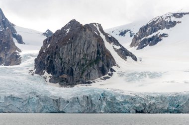 Buzullu Svalbard 'da kutup manzarası