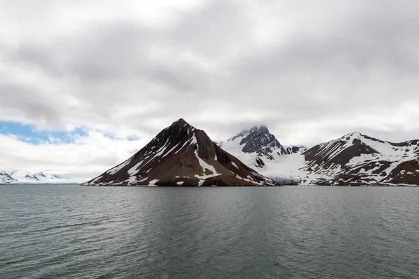 Paisagem Ártica Svalbard Com Geleira — Fotografia de Stock