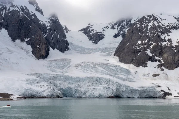 Arctisch Landschap Spitsbergen Met Gletsjer — Stockfoto