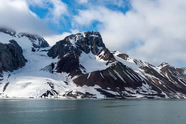 Arktische Landschaft Spitzbergen Mit Gletscher — Stockfoto