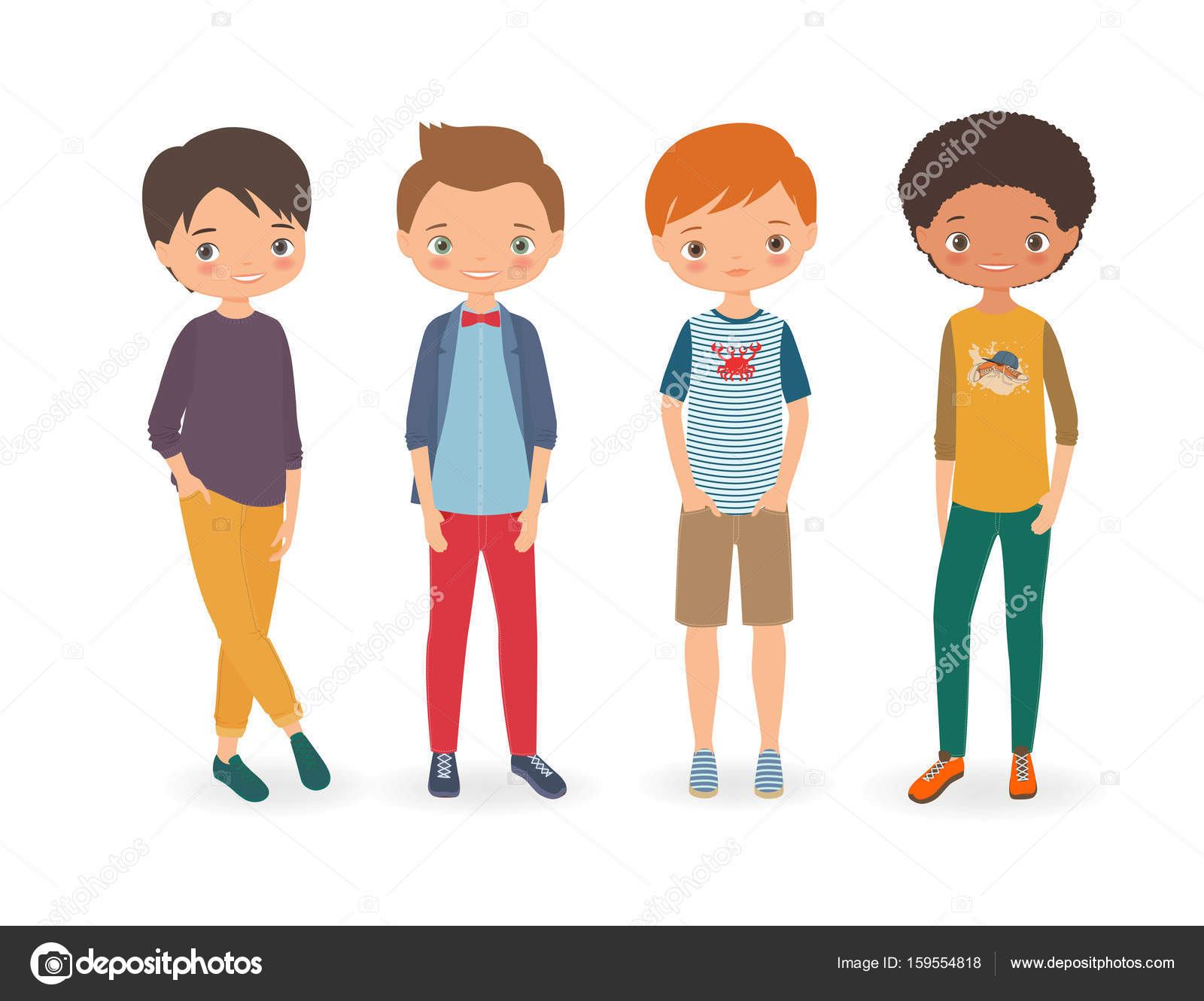 Stylish boys. Cartoon vector illustration Stock Vector Image by ©MarinaMays #159554818 Stylish boys. Cartoon vector illustration Stock Vector Image by ©MarinaMays #159554818