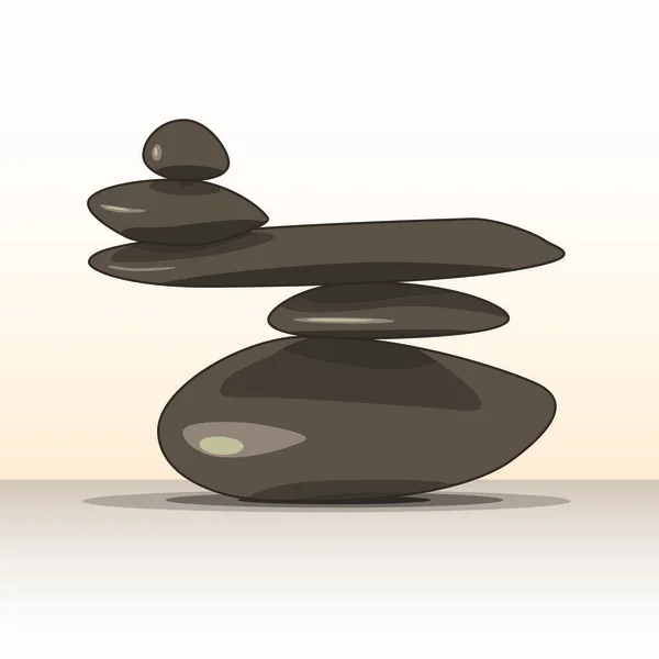 Piedras Zen equilibradas — Vector de stock