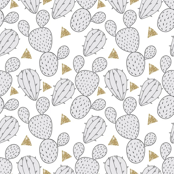 Cactus seamless pattern, vector illustration for fabric. Hand drawn cacti, desert plant in doodle style for art therapy, poster, card, textile, wallpaper template — Stock Illustration Cactus seamless pattern, vector illustration for fabric. Hand drawn cacti, desert plant in doodle style for art therapy, poster, card, textile, wallpaper template Royalty Free Stock Vectors
