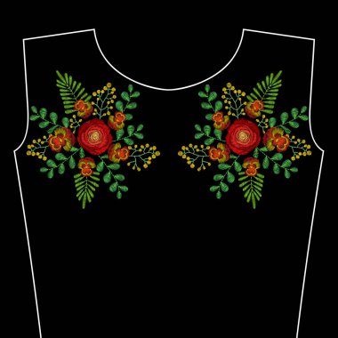 Bahar çiçek, çiçekler, otlar ile nakış dikiş. NEC