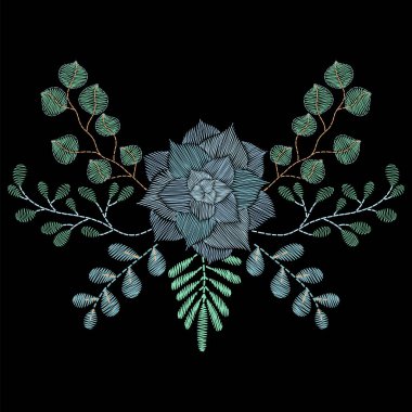 Nakış dikiş etli, kaktüs, çim, dalları için 