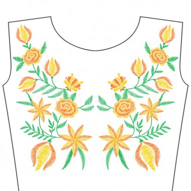 Nakış dikiş bahar çiçek, çiçekler, güller p