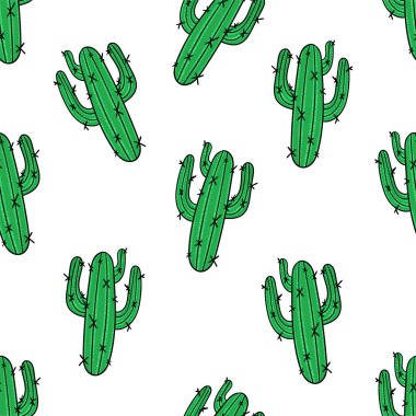 Kaktüs seamless modeli. Modern moda arka plan