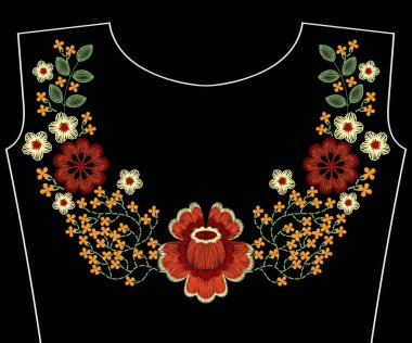 Nakış moda yama için yaka çiçekler, meyveler, bitkiler desen kadın giyim dekorasyon için