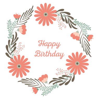 Çiçek çelenk, süsleme kavramı dekoratif tebrik kartı veya birhday davetiye, düğün tasarım arka plan için. Pastel renkler öğesinde vektör.