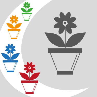  Modern çiçek logosu