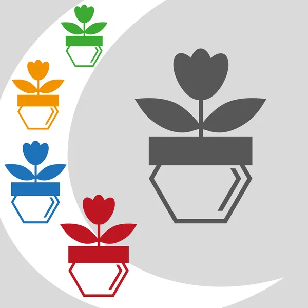 Logo fiori moderni — Vettoriale Stock