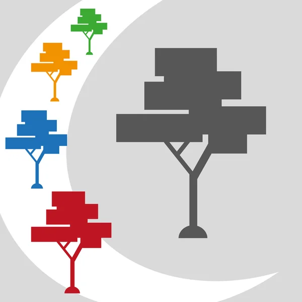 Современный логотип дерева — стоковый вектор