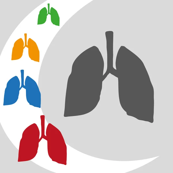 Logotipo dos pulmões humanos — Vetor de Stock