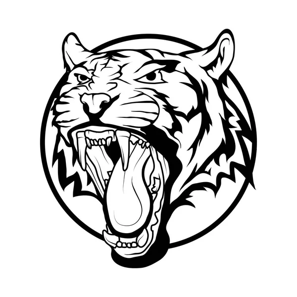 Tiger logo, illüstrasyon — Stok Vektör
