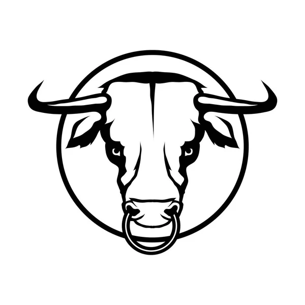 Bull logo, illustration — Stock Vector