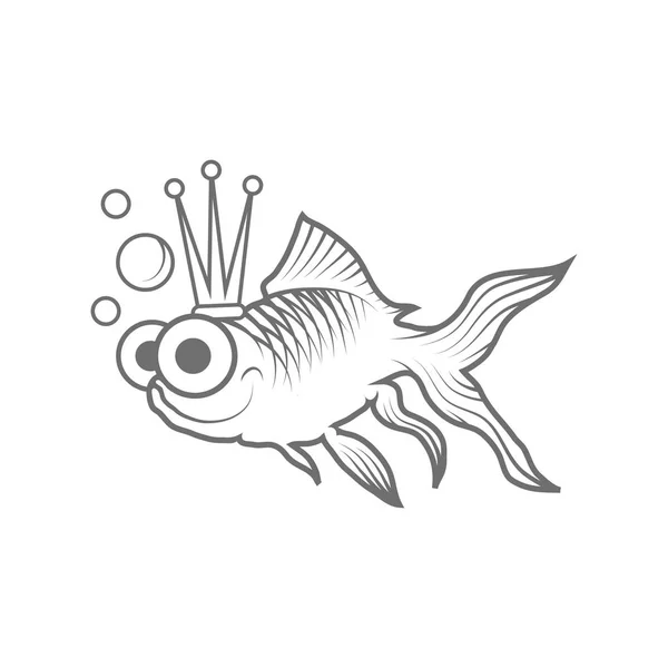 Logotipo de pescado, ilustración — Vector de stock