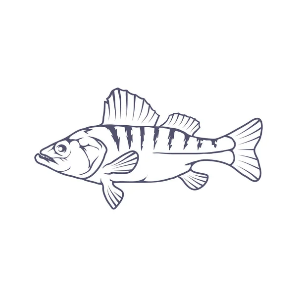 Taze balık logosu — Stok Vektör