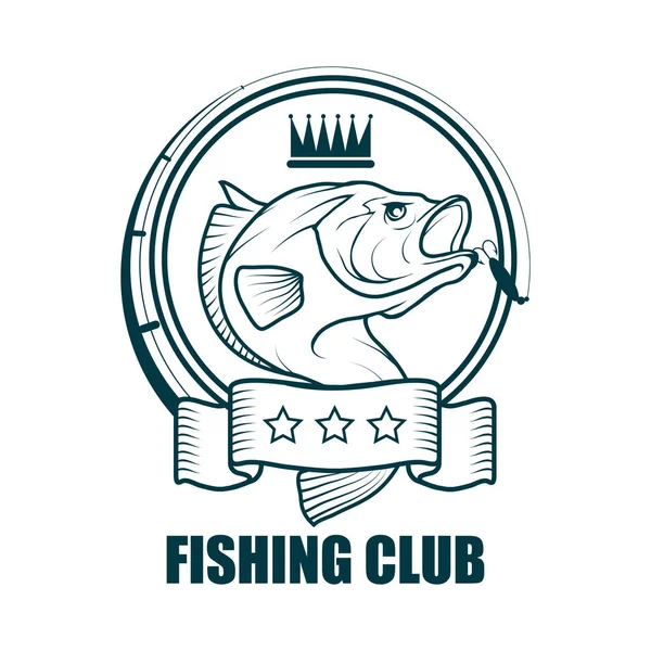 Fishing club logo — Stock Vector