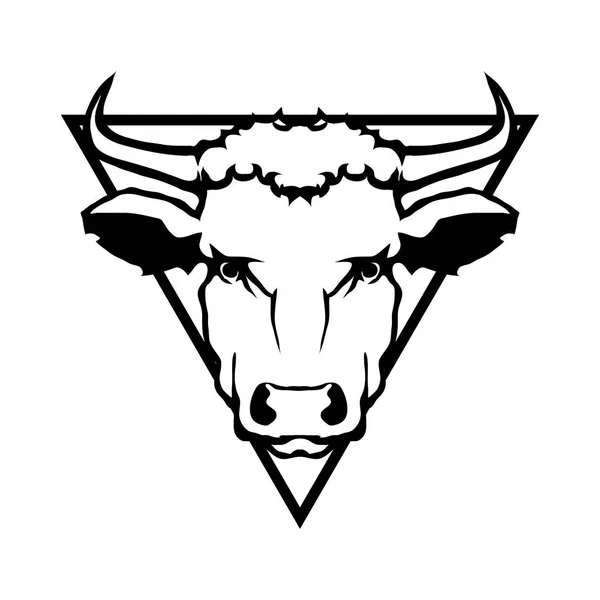 Bull logo, illustration — Stock Vector