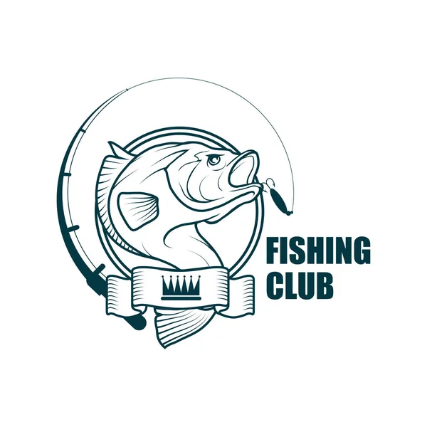 Логотип рыболовного клуба — стоковый вектор