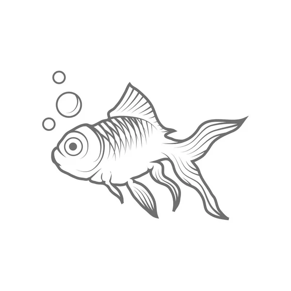 Logotipo de pescado, ilustración — Vector de stock