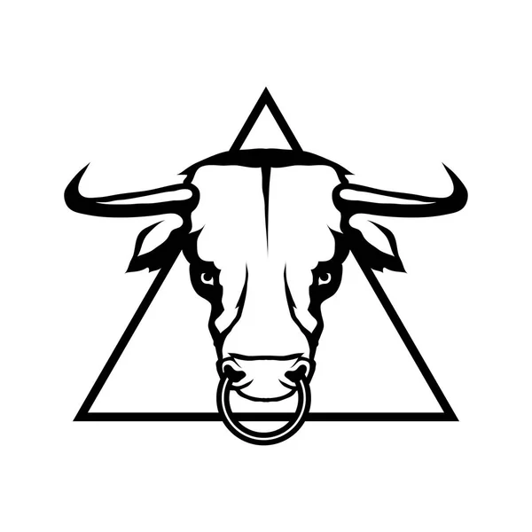 Bika logó, illusztráció — Stock Vector
