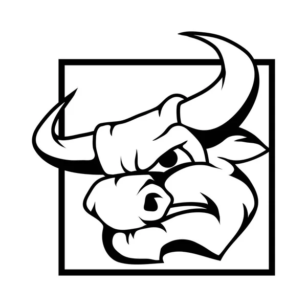 Bull logo, afbeelding — Stockvector