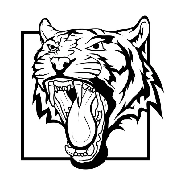 Tijger logo, afbeelding — Stockvector