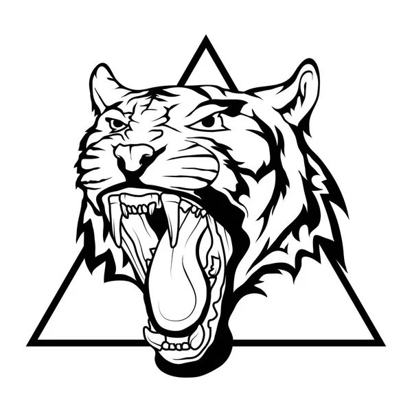 Λογότυπο της τίγρης, εικονογράφηση — Διανυσματικό Αρχείο