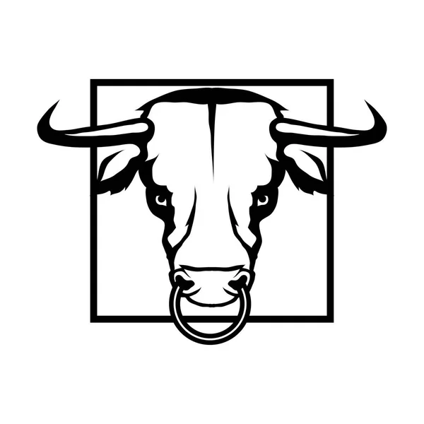 Bull logo, illustration — Stock Vector