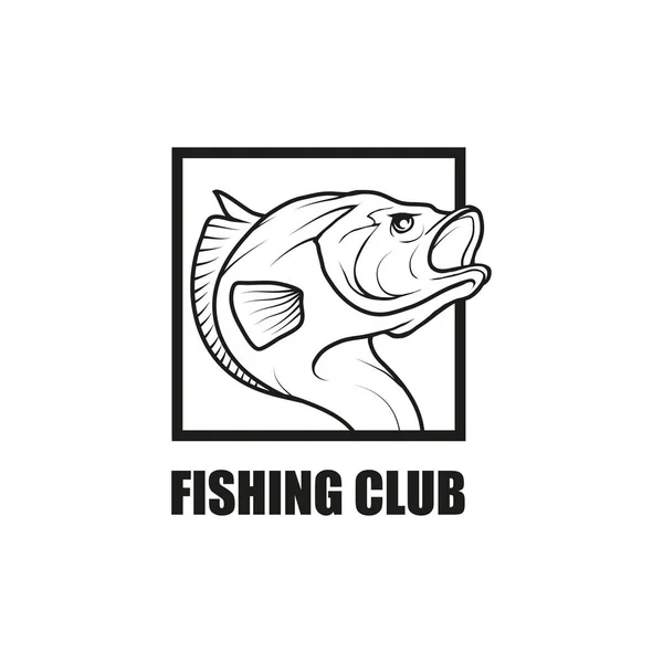 Fishing club logo — Stock Vector