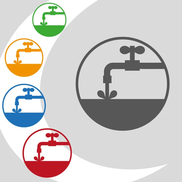 Icône du robinet, illustration — Image vectorielle