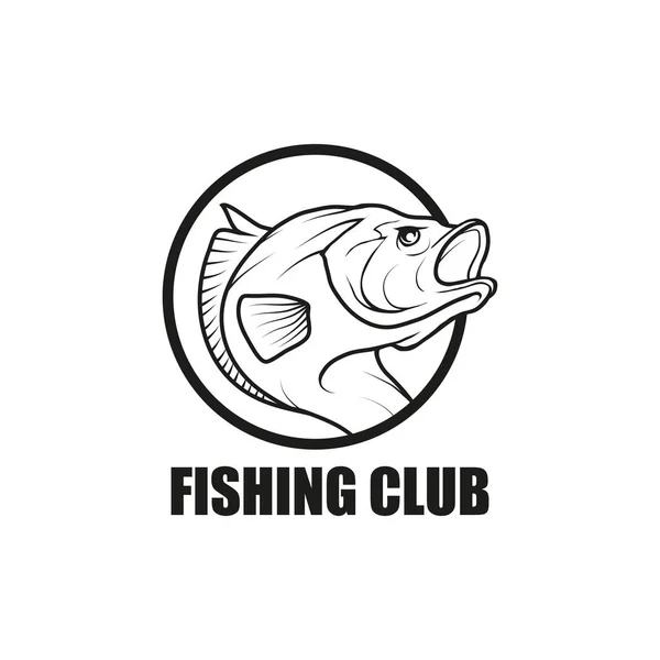 Logo club de pêche — Image vectorielle