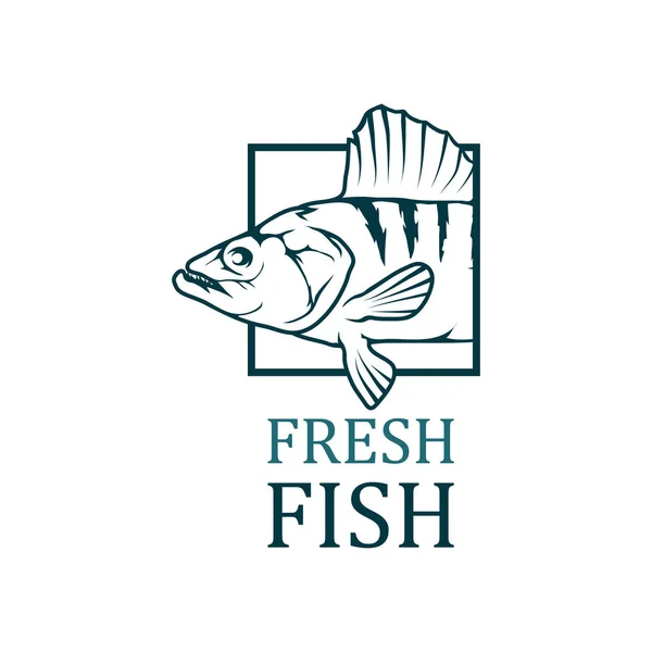 Čerstvé ryby logo — Stockový vektor