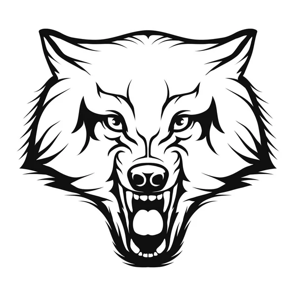 Wolfskopf-Logo — Stockvektor