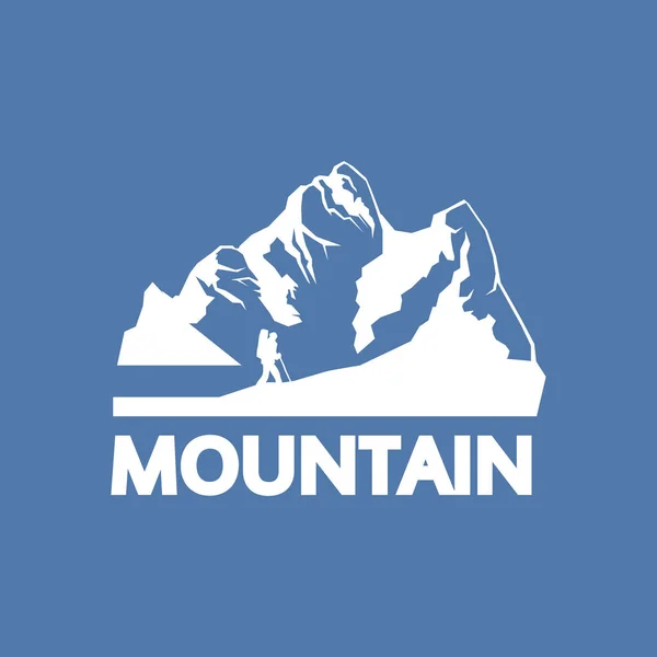 Blå bjerg logo – Stock-vektor
