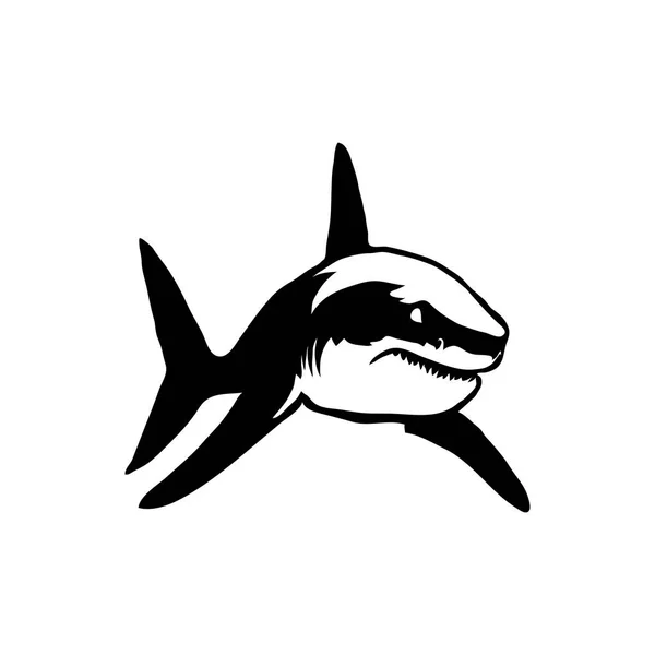 Logo requin noir — Image vectorielle