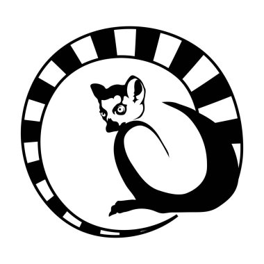 Lemur animal Logo clipart