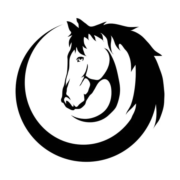 Cabeza de caballo logo — Archivo Imágenes Vectoriales