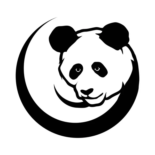 Cabeza de panda en círculo — Archivo Imágenes Vectoriales