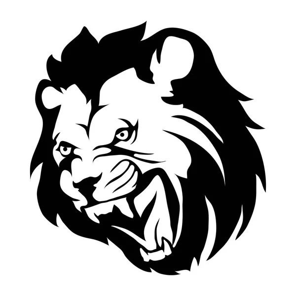 Aslan baş logo — Stok Vektör