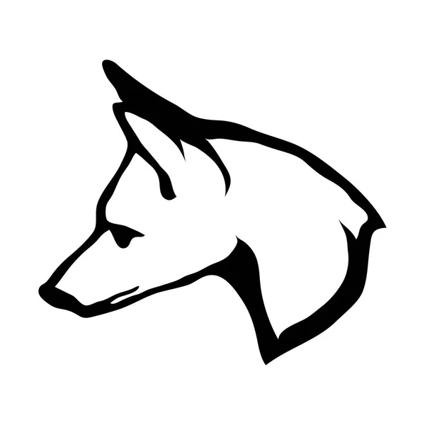 Hund huvud logo — Stock vektor