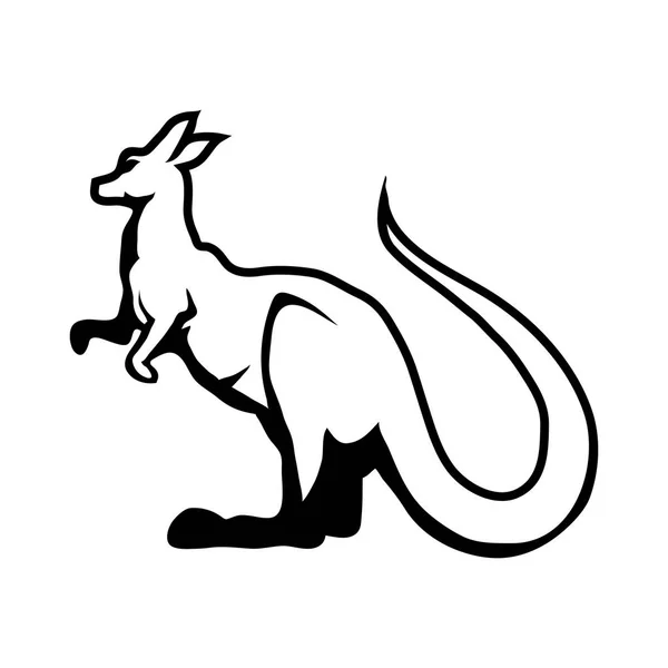 Känguru-Tier-Logo — Stockvektor