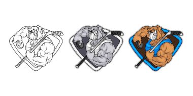 Hokey kızgın bulldog logosu