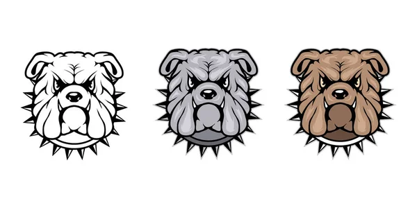 Logotipo bulldog irritado — Vetor de Stock