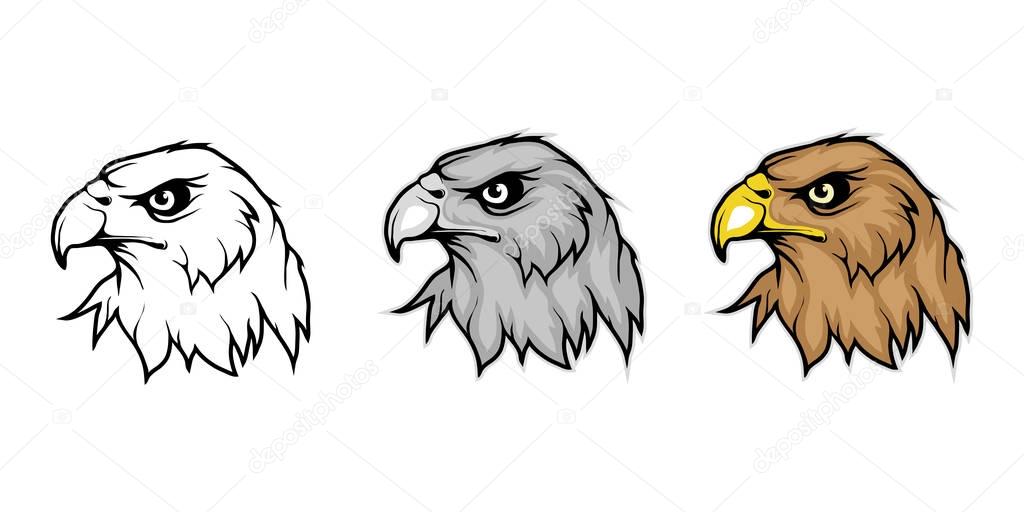 Graphic eagle logo, vector illustration